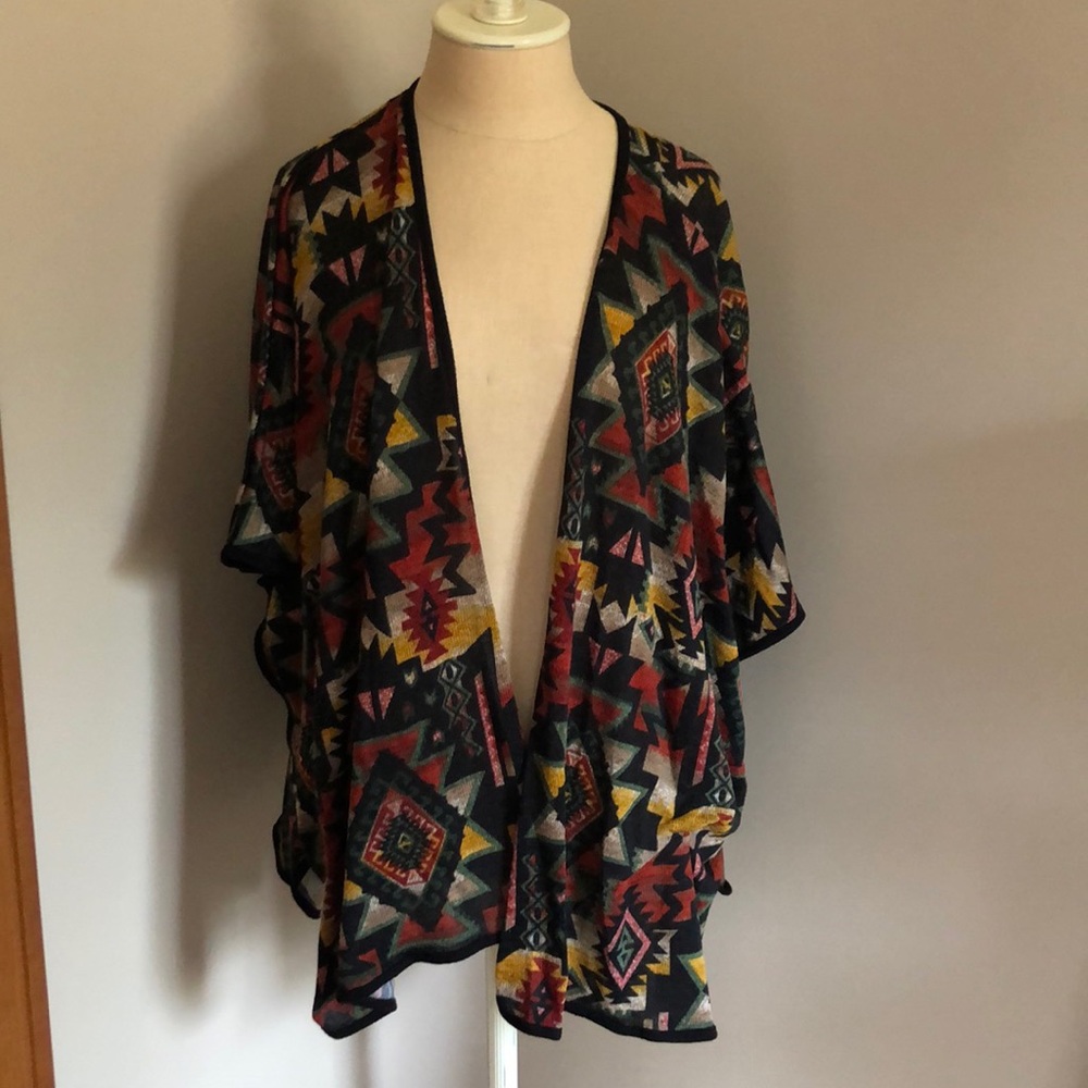 Aztec Poncho Cardigan